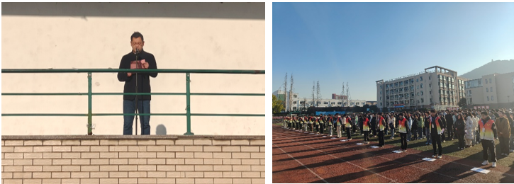 校園安全，從我做起 --汽車工程學(xué)院舉行升旗儀式