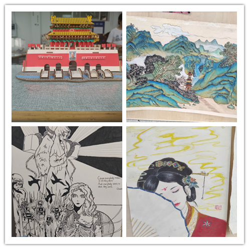 信息管理學(xué)院藝緣數(shù)字媒體工作室 “紅色獻禮”設(shè)計繪畫展活動